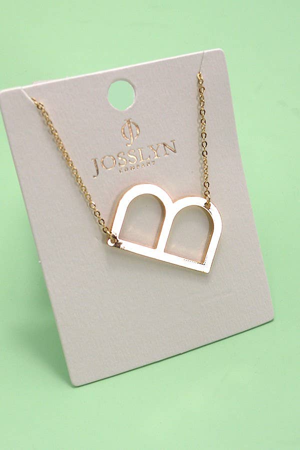 Sideways Initial Necklace