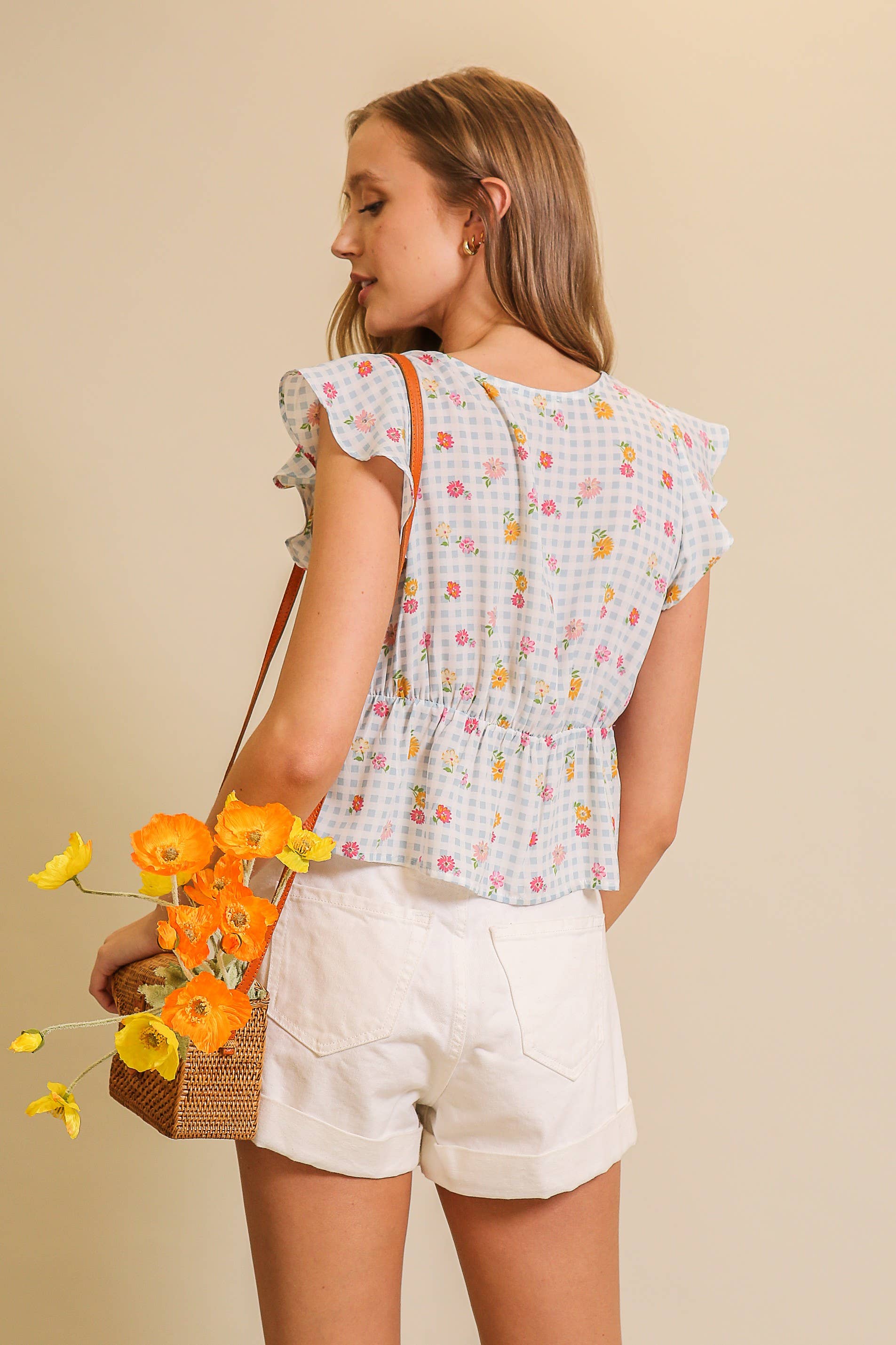 Printed Babydoll Top