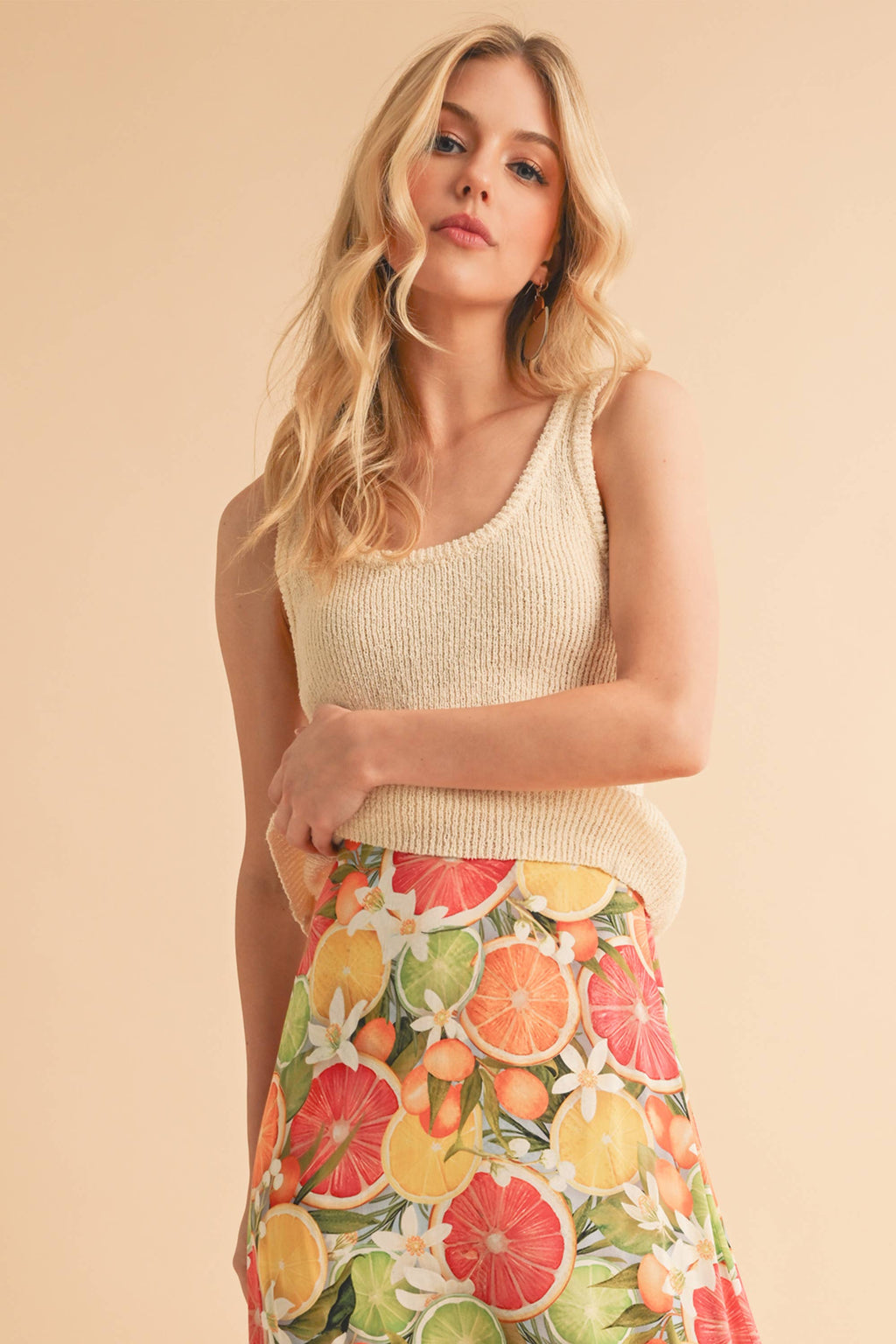 Open Knit Tank Top