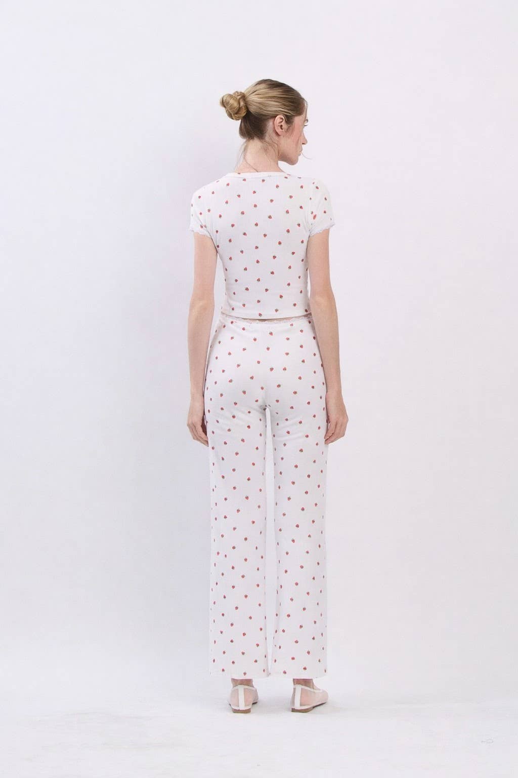 Pointelle Strawberry Tee