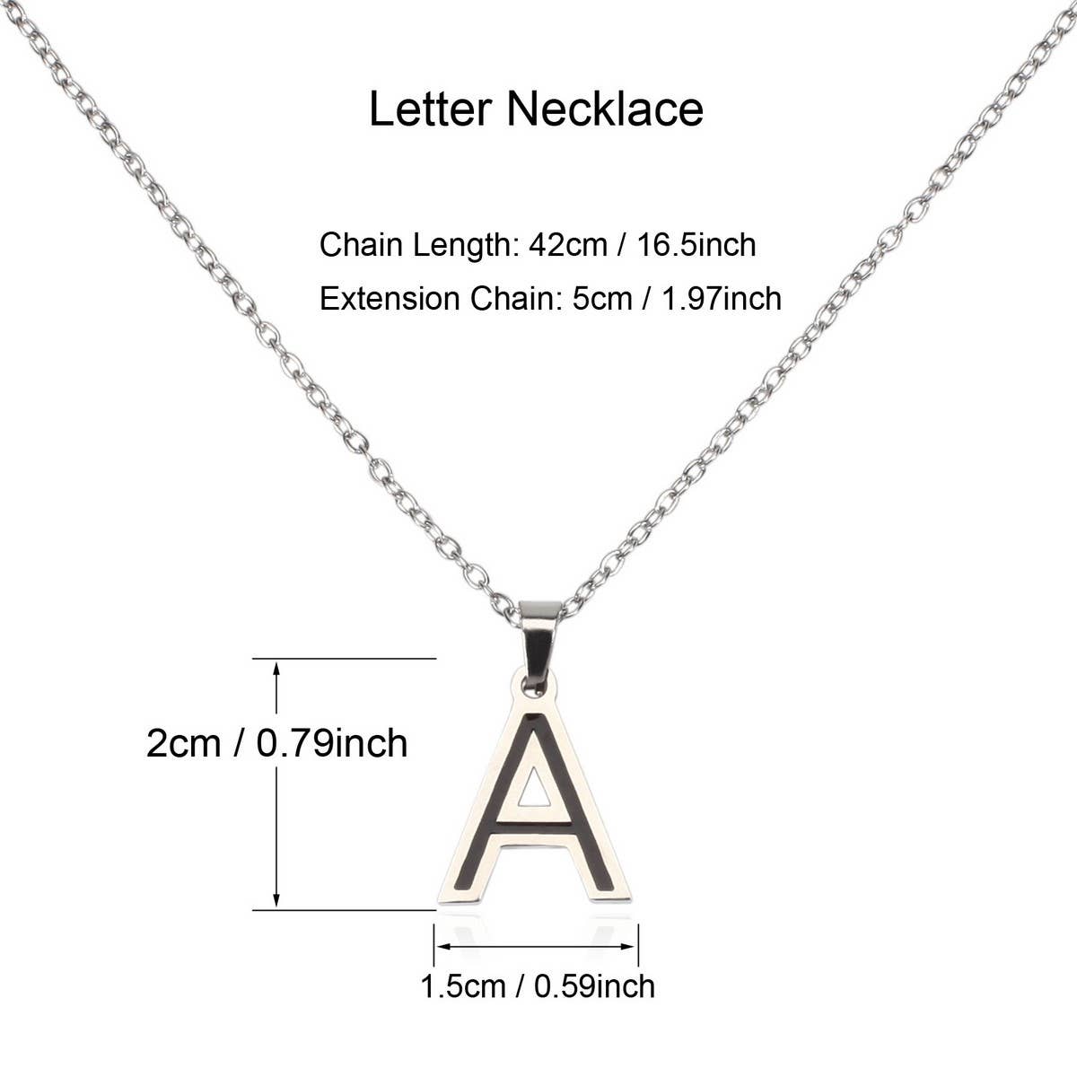 Stainless Initial Necklace