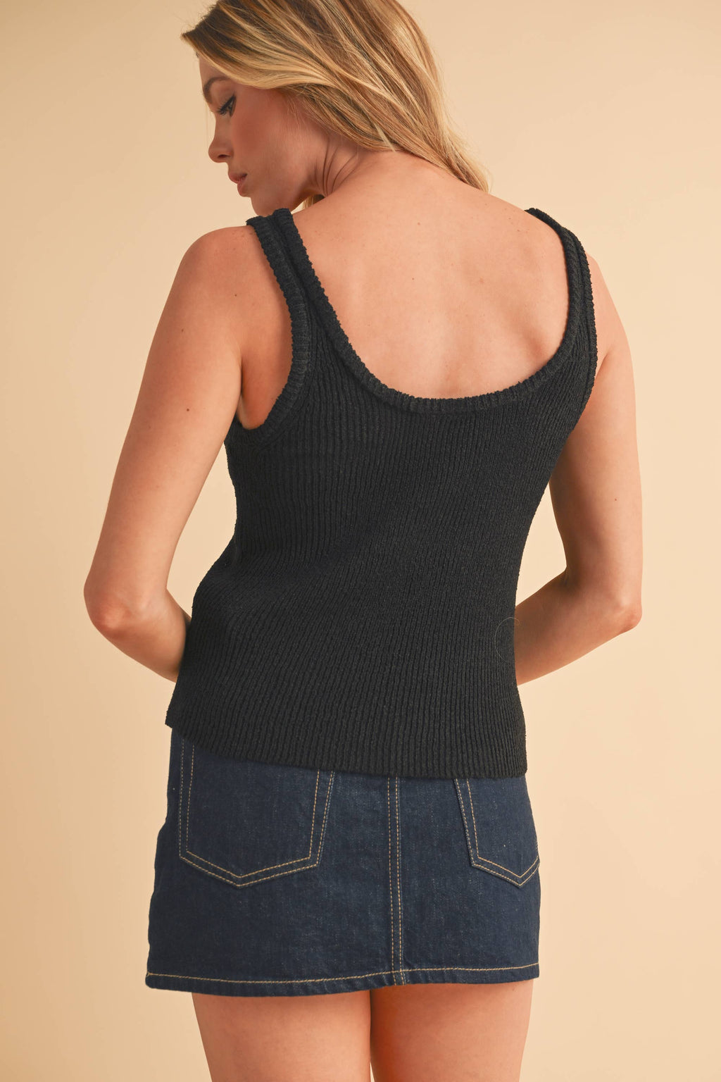 Open Knit Tank Top