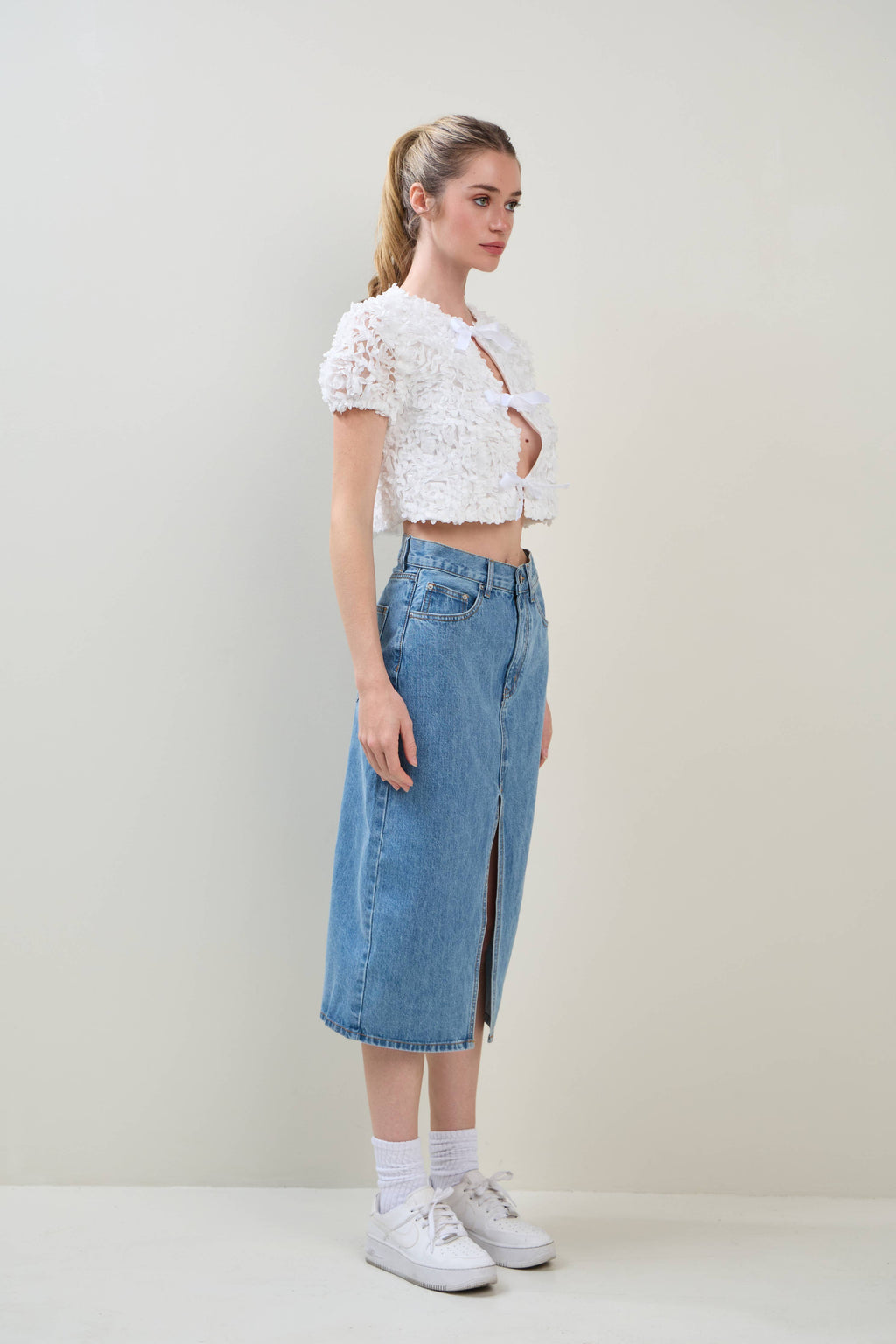 Denim Midi Skirt
