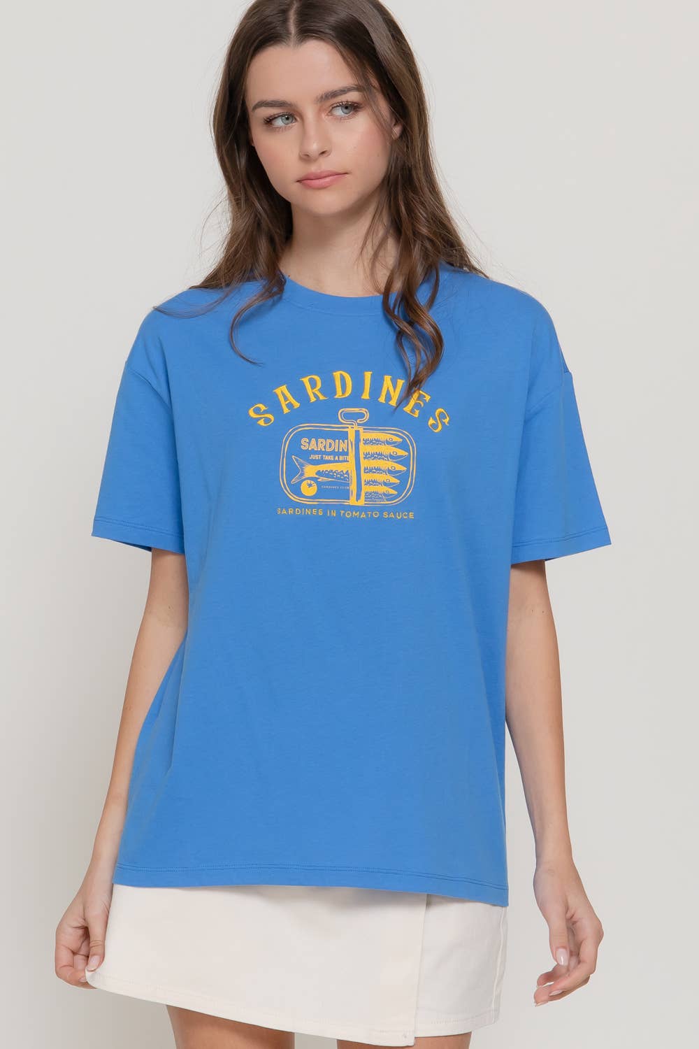 Short Sleeve Crew Neck Embroidery Crew Neck Top